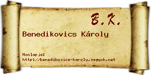 Benedikovics Károly névjegykártya